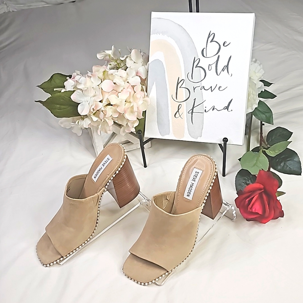 Steve Madden Slip On Block Heels Elegant Wear Career Office Wear